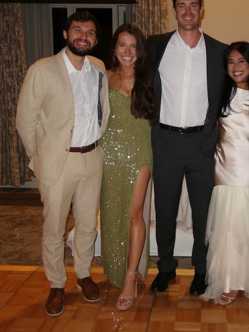 Camila Coelho Green Sequin Backless Dress